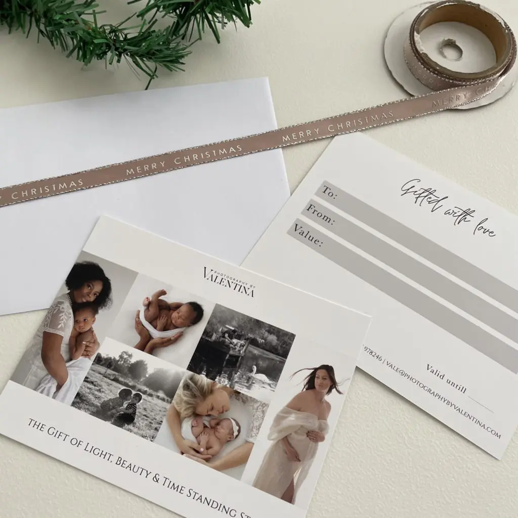 gift certificate for photography sessions