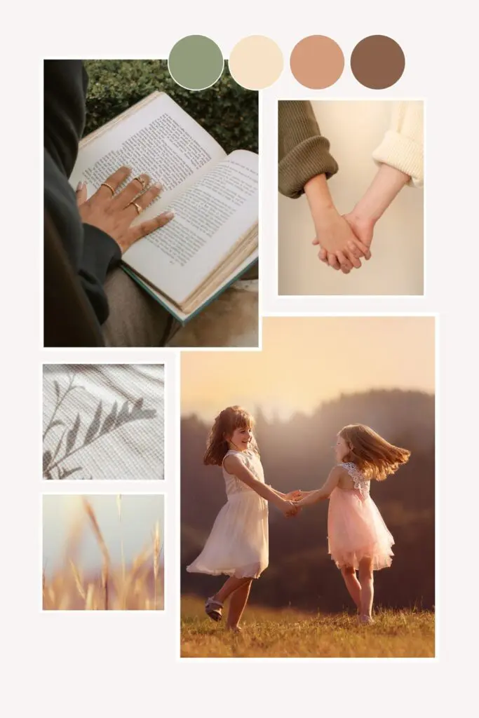mood board of photos can help with gratitude and visualisation