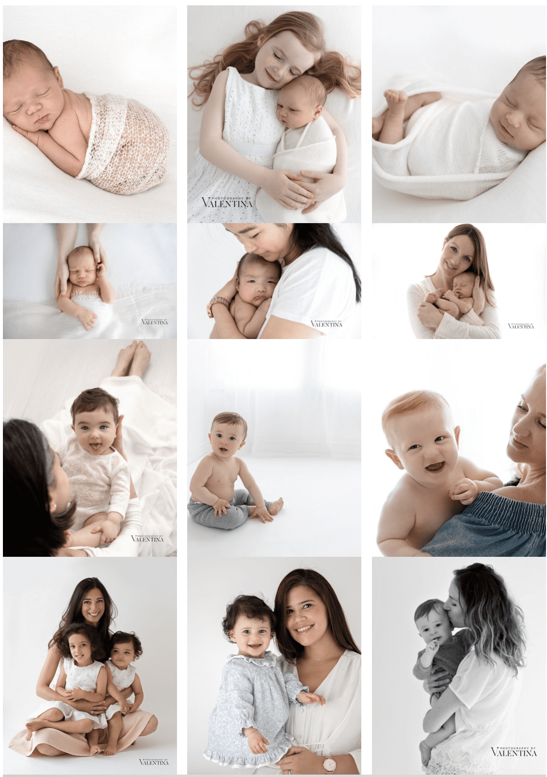 collection of baby images in the first year: from newborn to first birthday