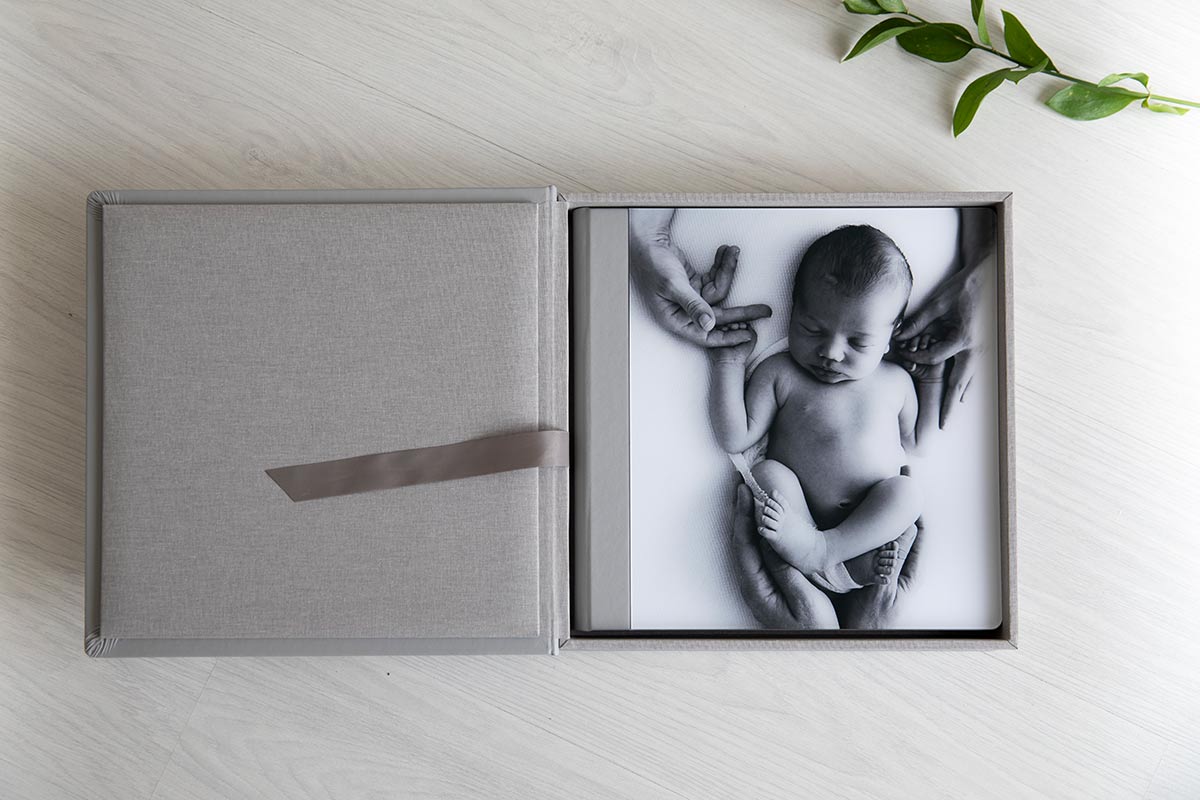 acrylic album grey - newborn image