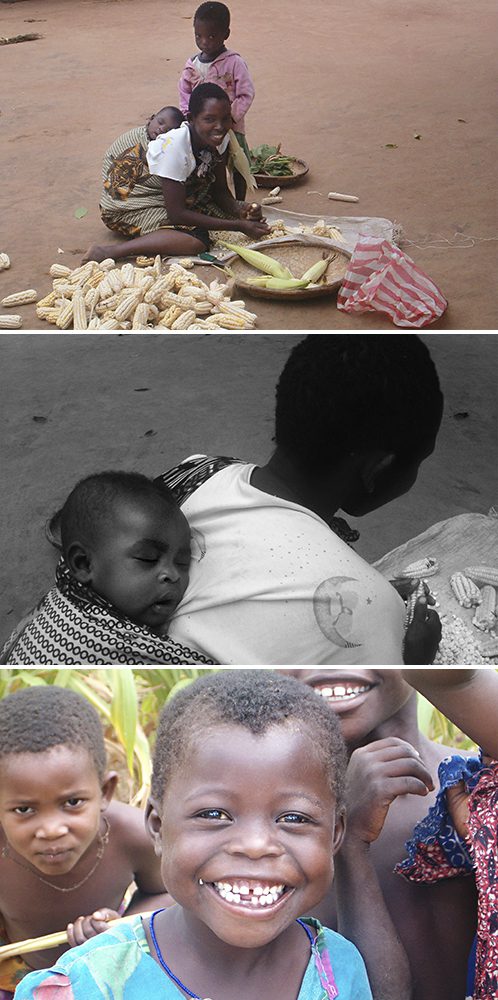 series of motherhood images: African mothers with child