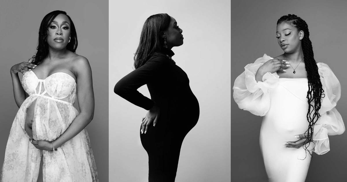 collection of maternity portraits