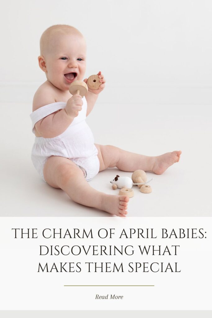 The Charm of April Babies: boy sitting on the floor and playing during a photoshoot