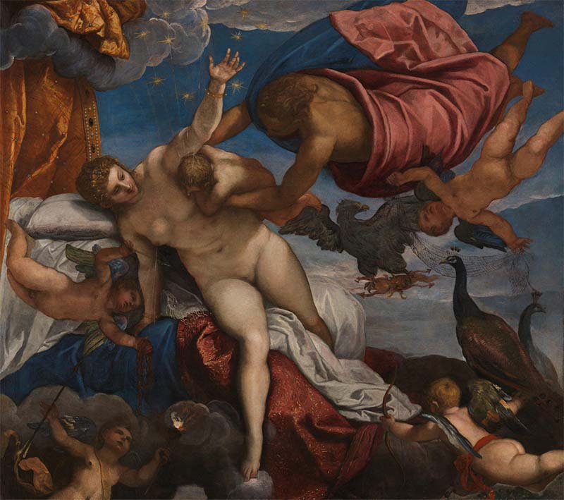The Origin of the Milky Way by Tintoretto depicting mythological creation of galaxy from Hera's breast milk